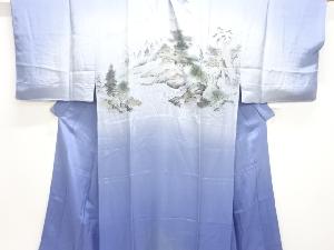 アンティーク　田舎風景模様男物長襦袢